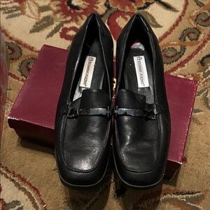 Etienne Aigner Black Leather Loafers